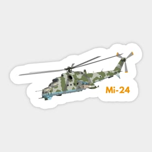 Russian Soviet Attack Helicopter Mi-24 Sticker